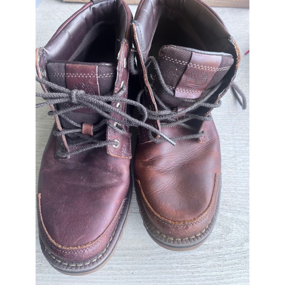 Timberland Larchmont II Chukka Boots Mens‎ 8.5 Burgundy Brown Leather A1YXU